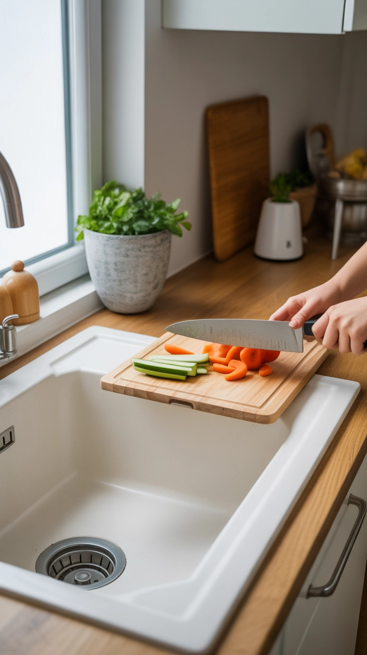 Over-the-Sink Cutting Board