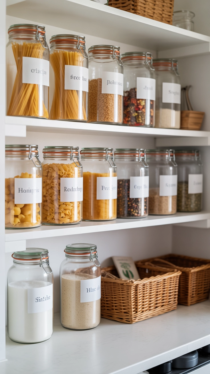 Glass Jars for Pantry Storage