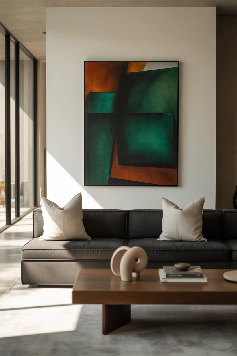 "Instagram square post (1080x1080), vibrant modern design showing a stylish luxury living room interior, bright lighting, trendy neutral and gold color palette, bold modern typography, clear text overlay saying '15 Elegant Home Decor Ideas That Look Expensive', highly engaging social media graphic style"