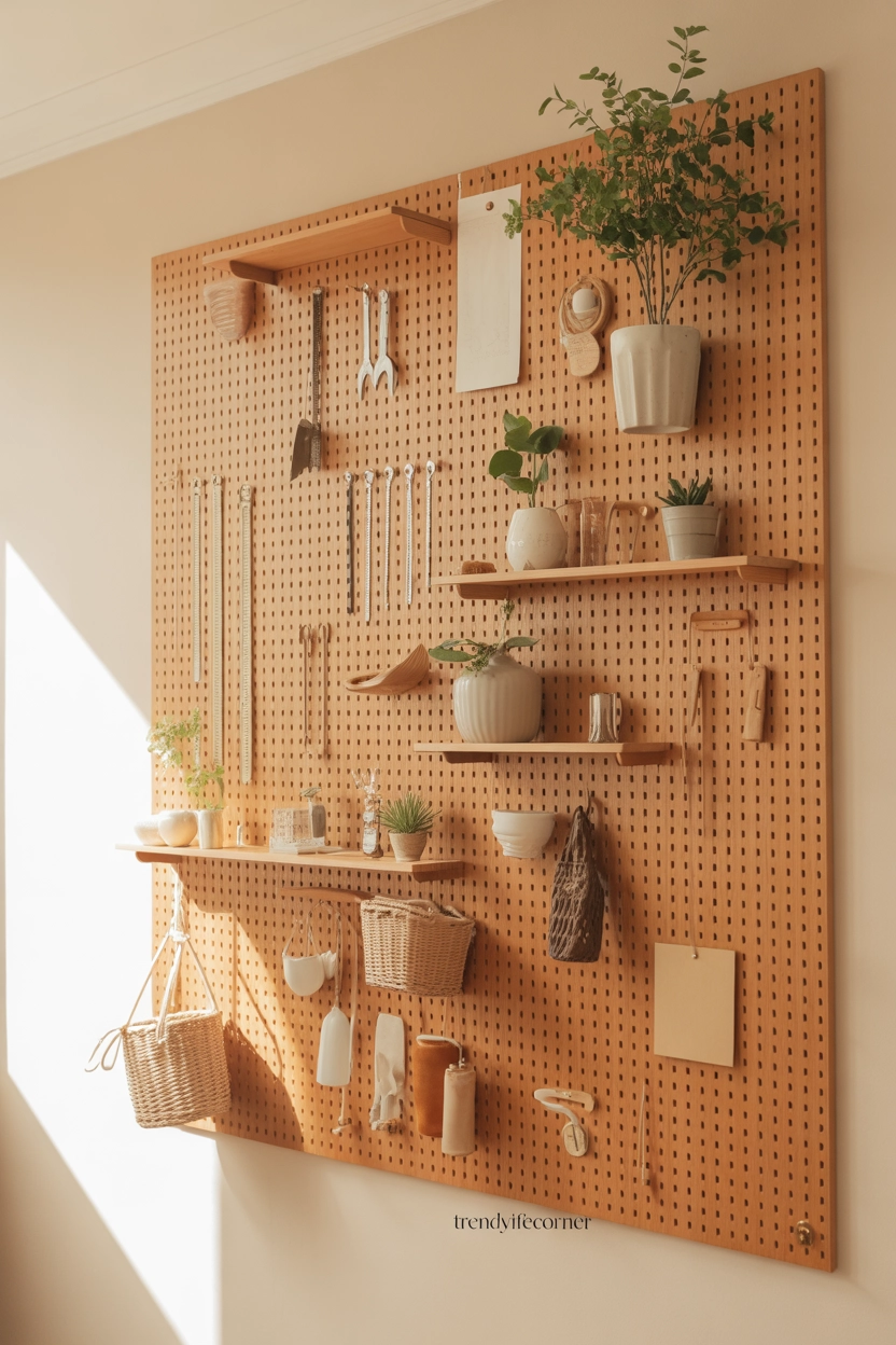 Pegboard Wall for Smart Storage