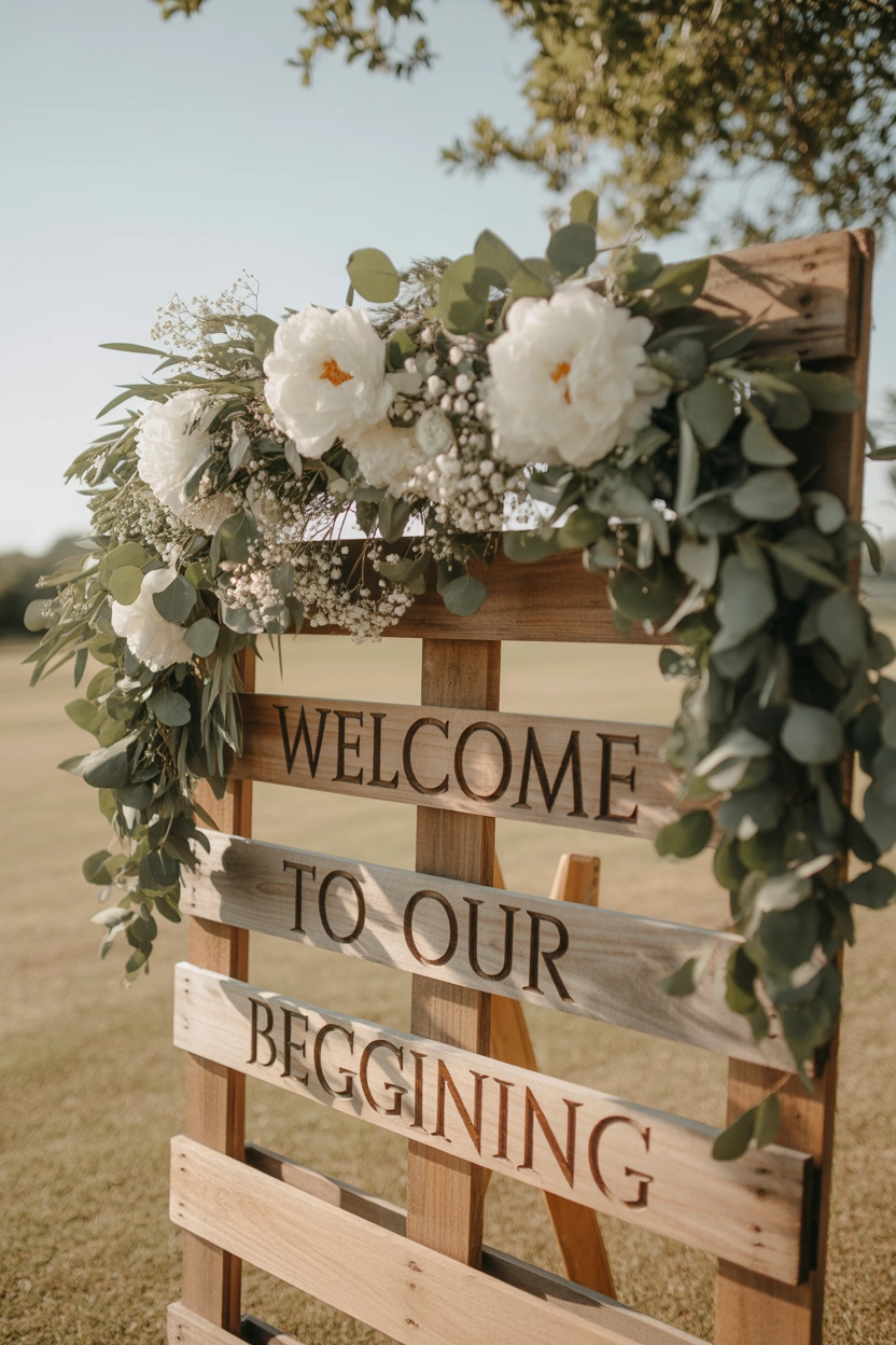 Wooden Pallet Welcome Sign
