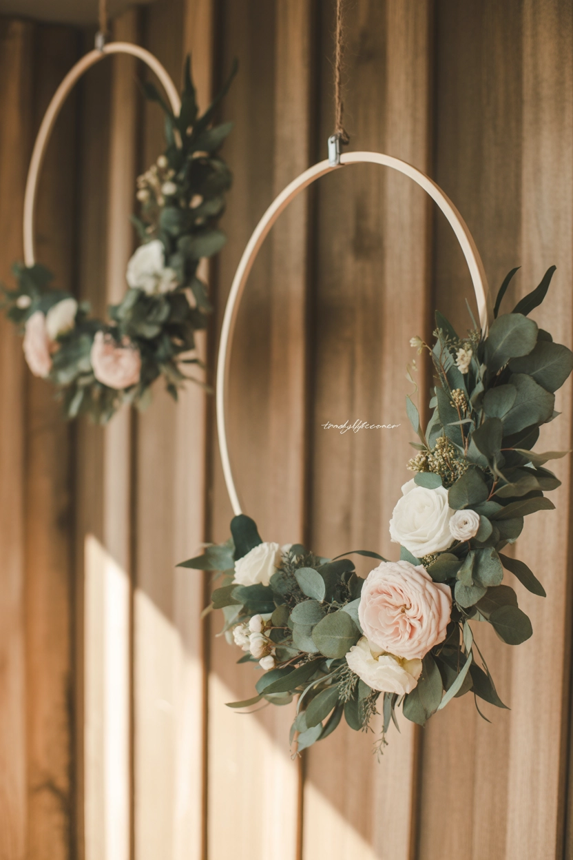 Floral Hoop Decorations
