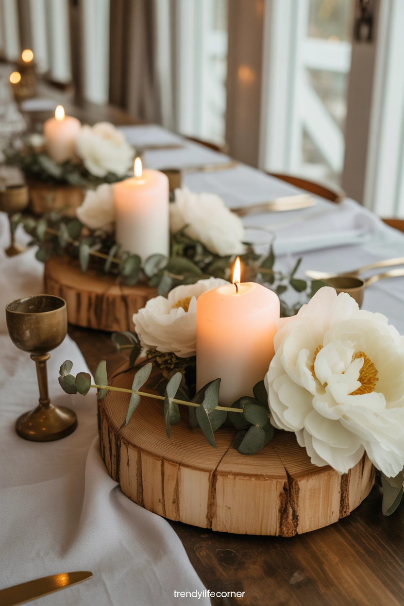 Wooden Slice Table Decor