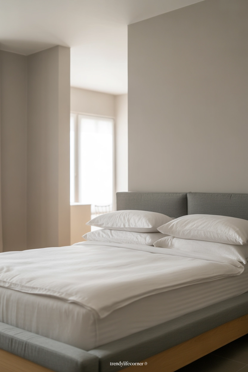 Minimal Grey Bedroom Setup