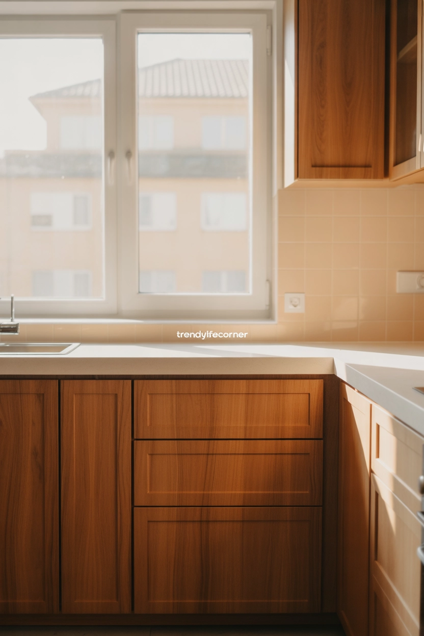 Warm Wood Cabinets That Feel Alive