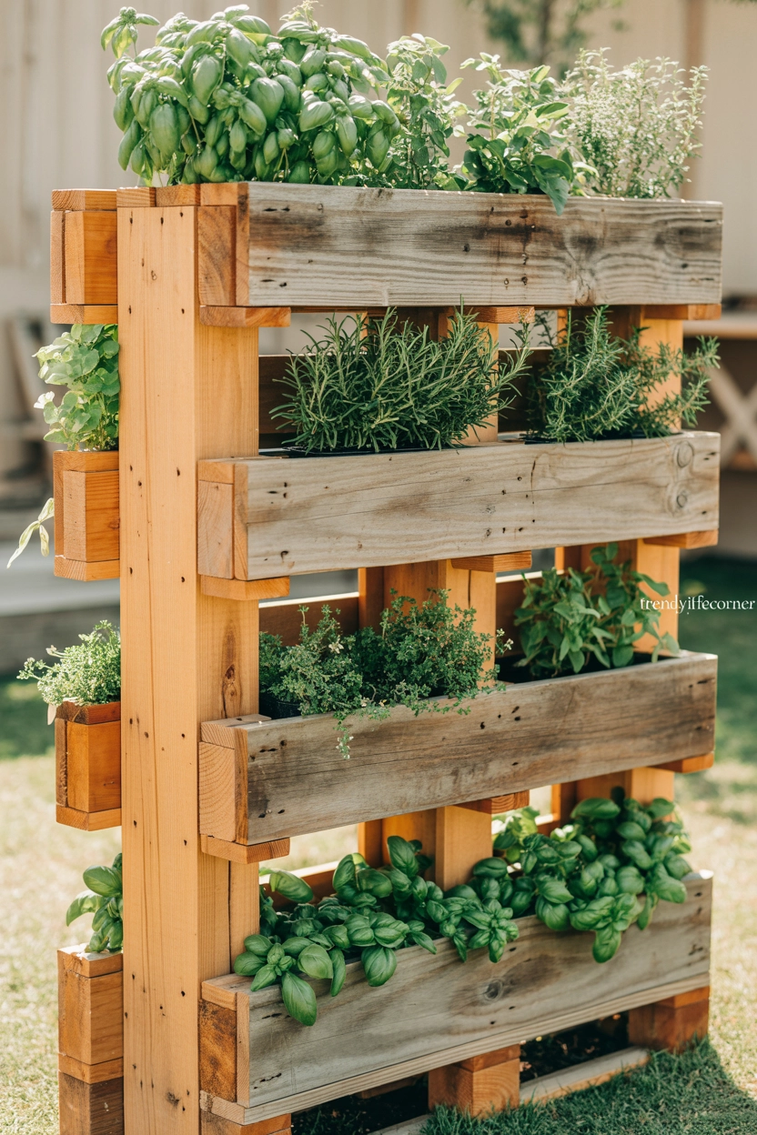 DIY Pallet Herb Garden
