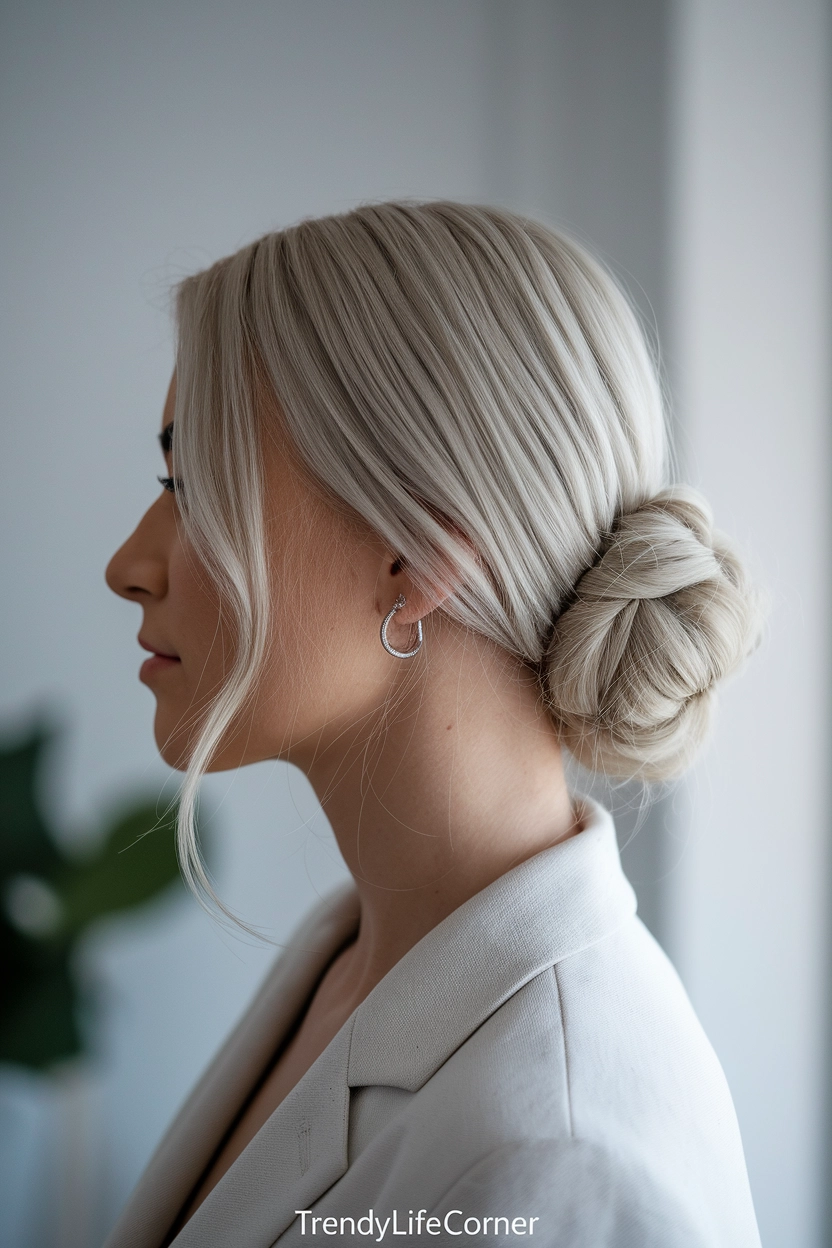 Low Soft French Twist Style