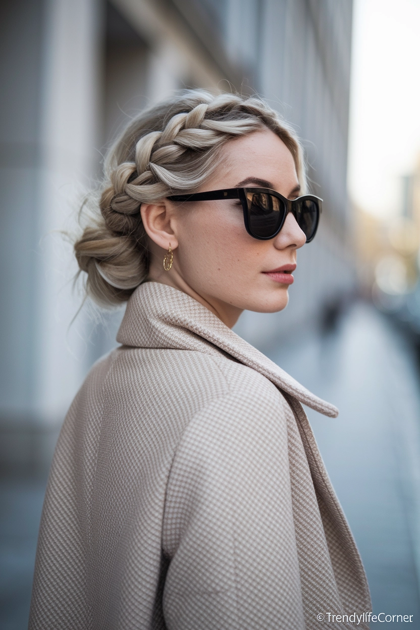 Side-Part French Twist