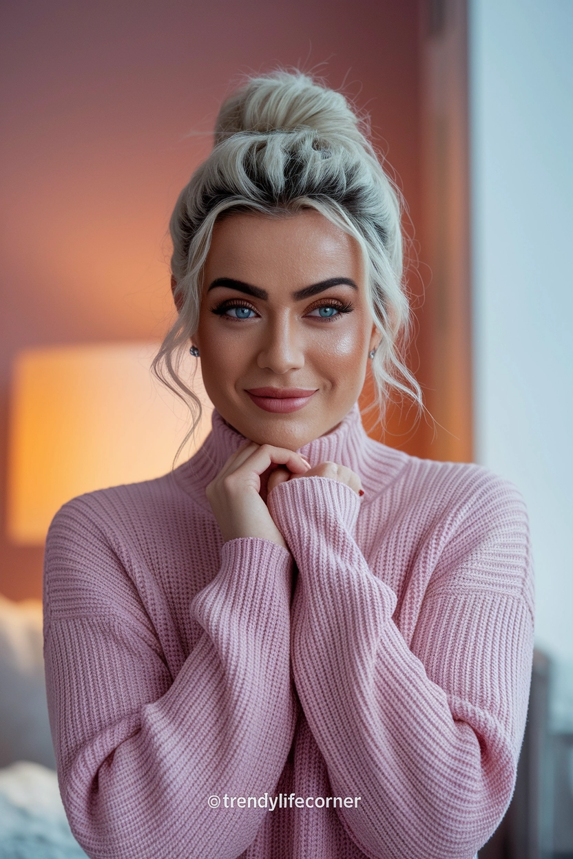 French Twist with Soft Waves