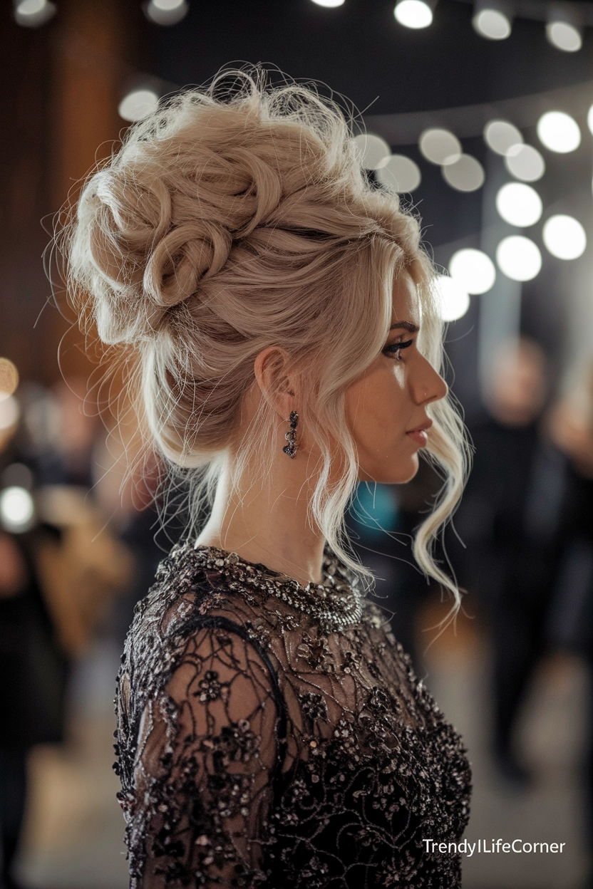 Voluminous Soft French Twist