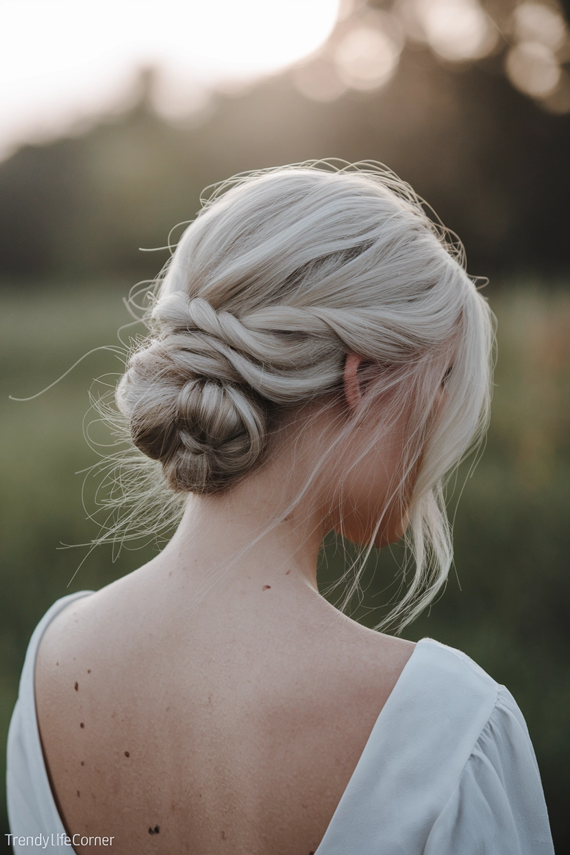 Half-Up French Twist Style