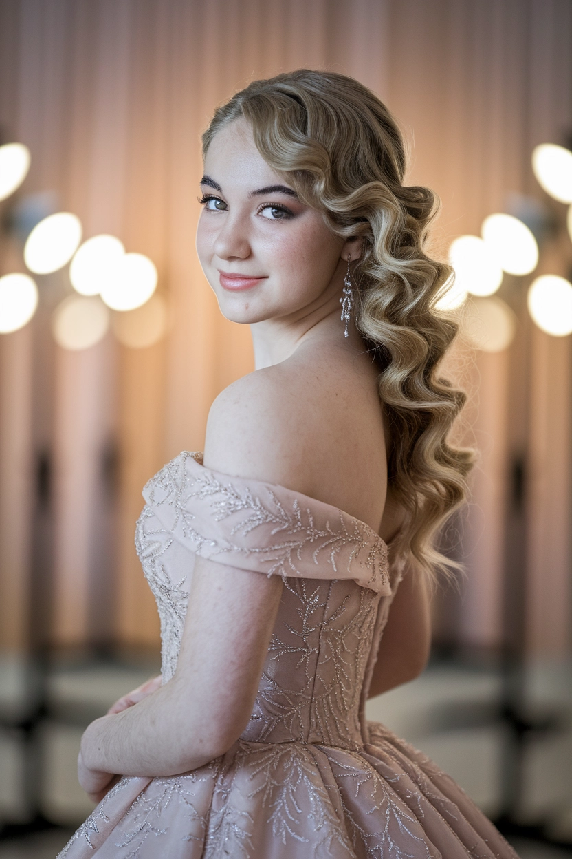 Side Swept Curls