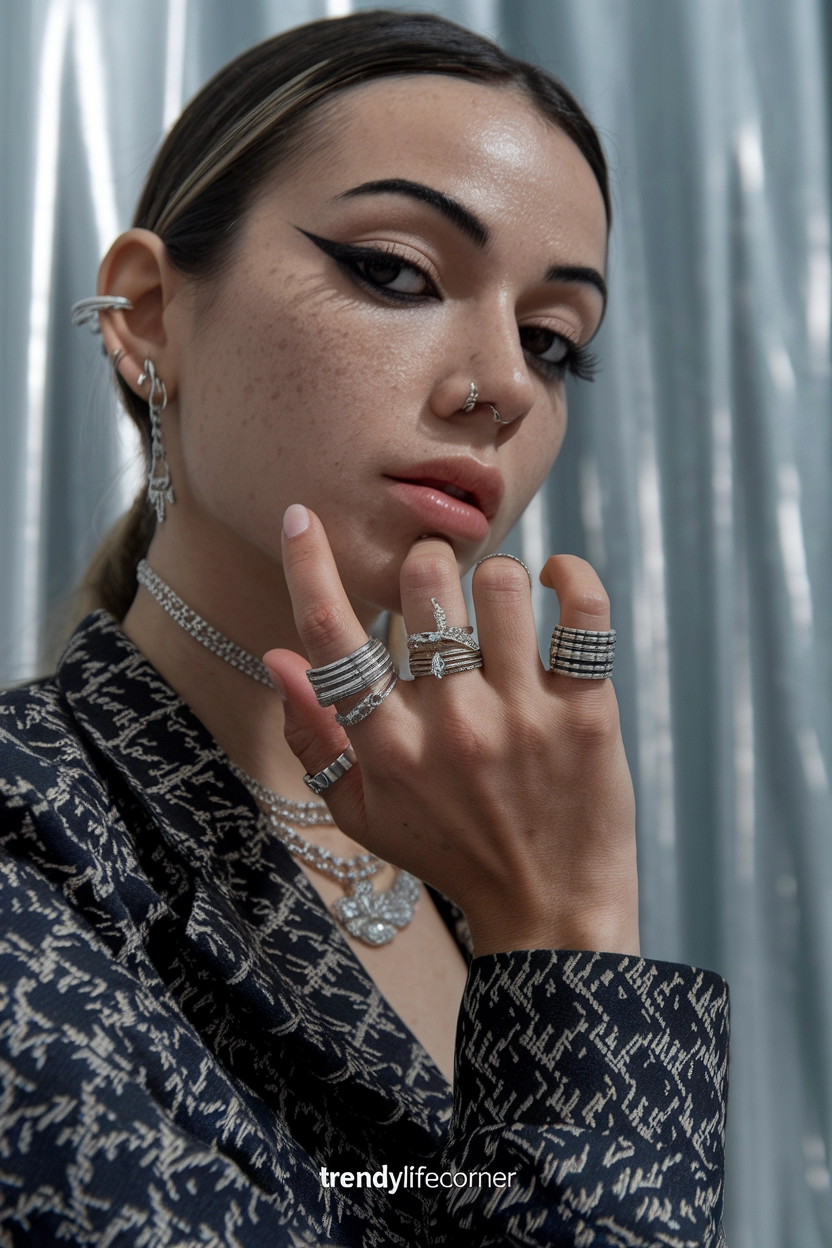 Layered Knuckle Rings Look