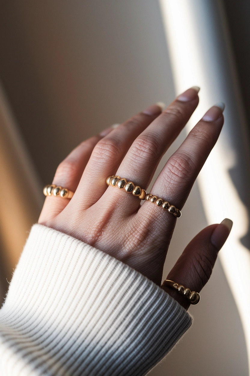 Gold Knuckle Rings for a Rich Look