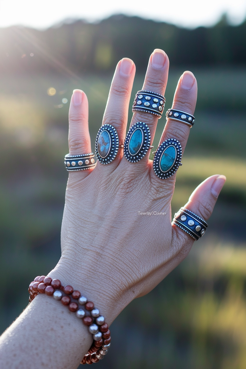 Boho Style Knuckle Rings