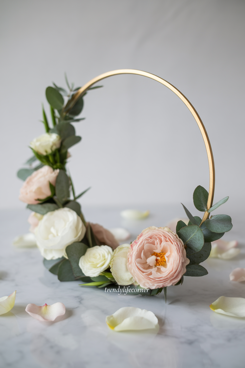 Hoop Wreath Floral Centerpiece