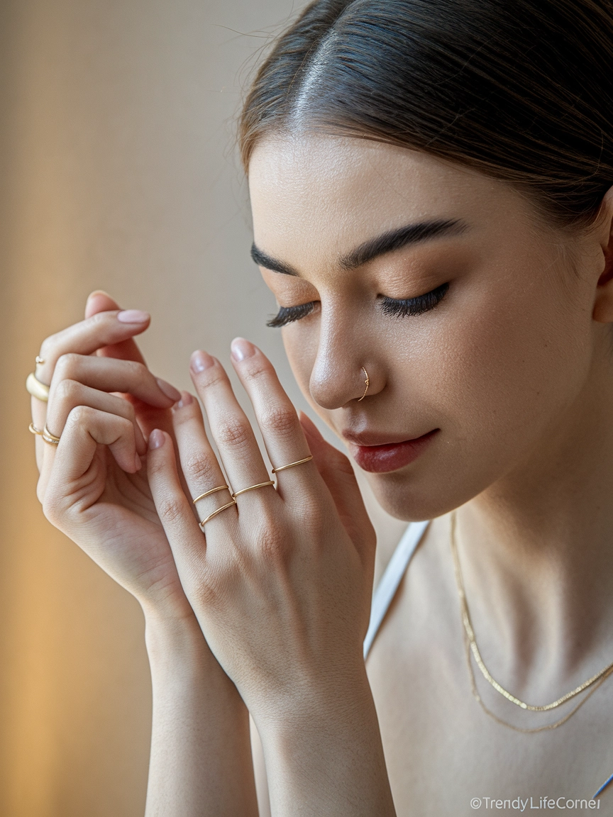 Minimal Gold Knuckle Rings