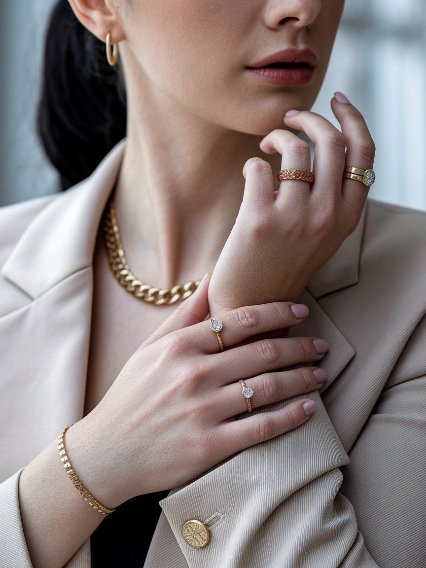 Mixed Style Layering Rings