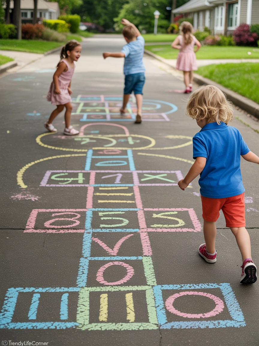 Giant Chalk Board Game Paths