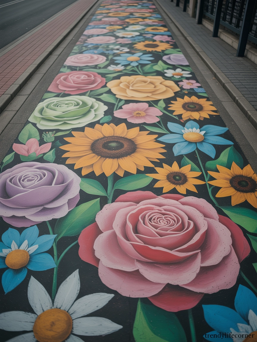 Flower Garden Chalk Murals