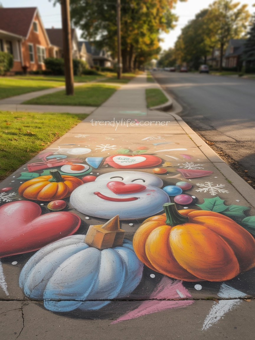 Seasonal Holiday Chalk Art