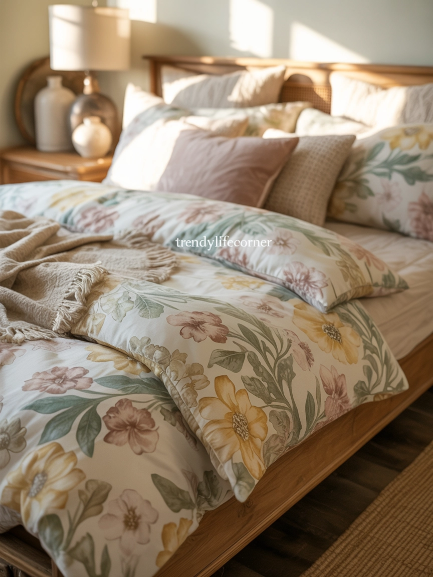 Cottage Style Floral Bedding for a Warm Country Feel