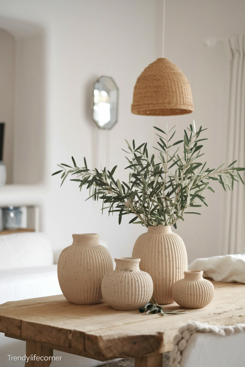 Decorate with Ceramic Pots and Handmade Pieces