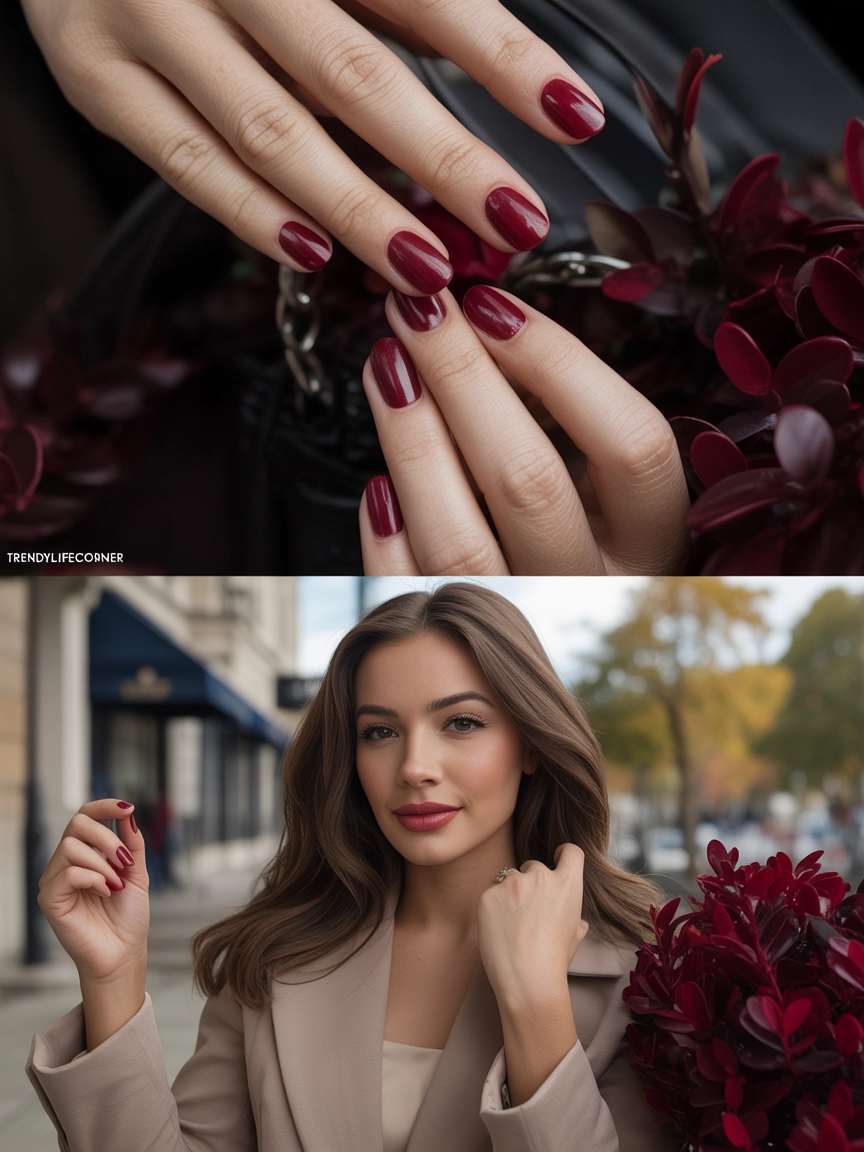 Dark Cherry Red Nails That Feel Sophisticated