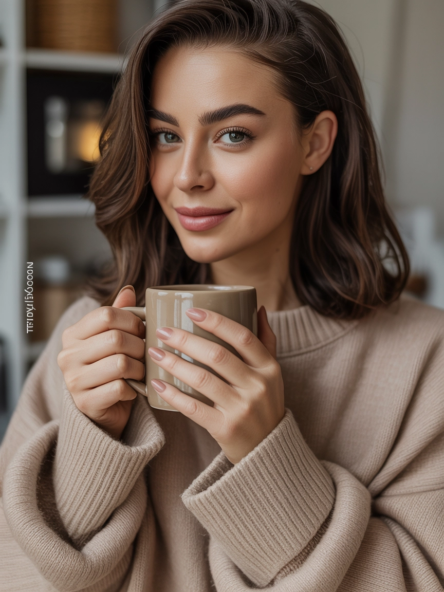 Matte Nude Nails for a Clean Fall Look
