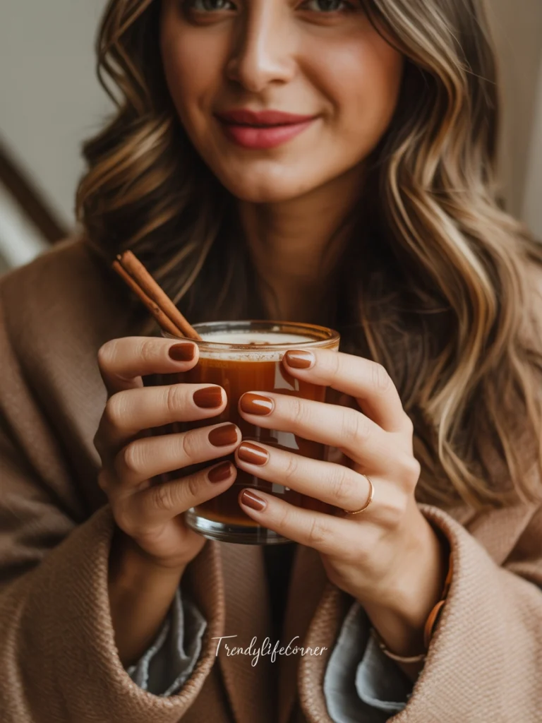 Cinnamon Brown Nails for Cozy Fall Vibes