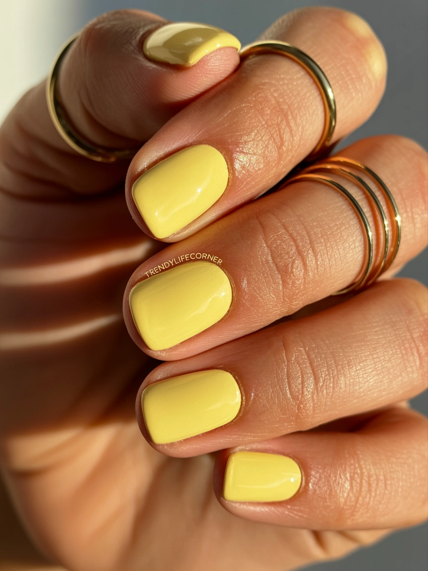 Butter Yellow Summer Nails 2026