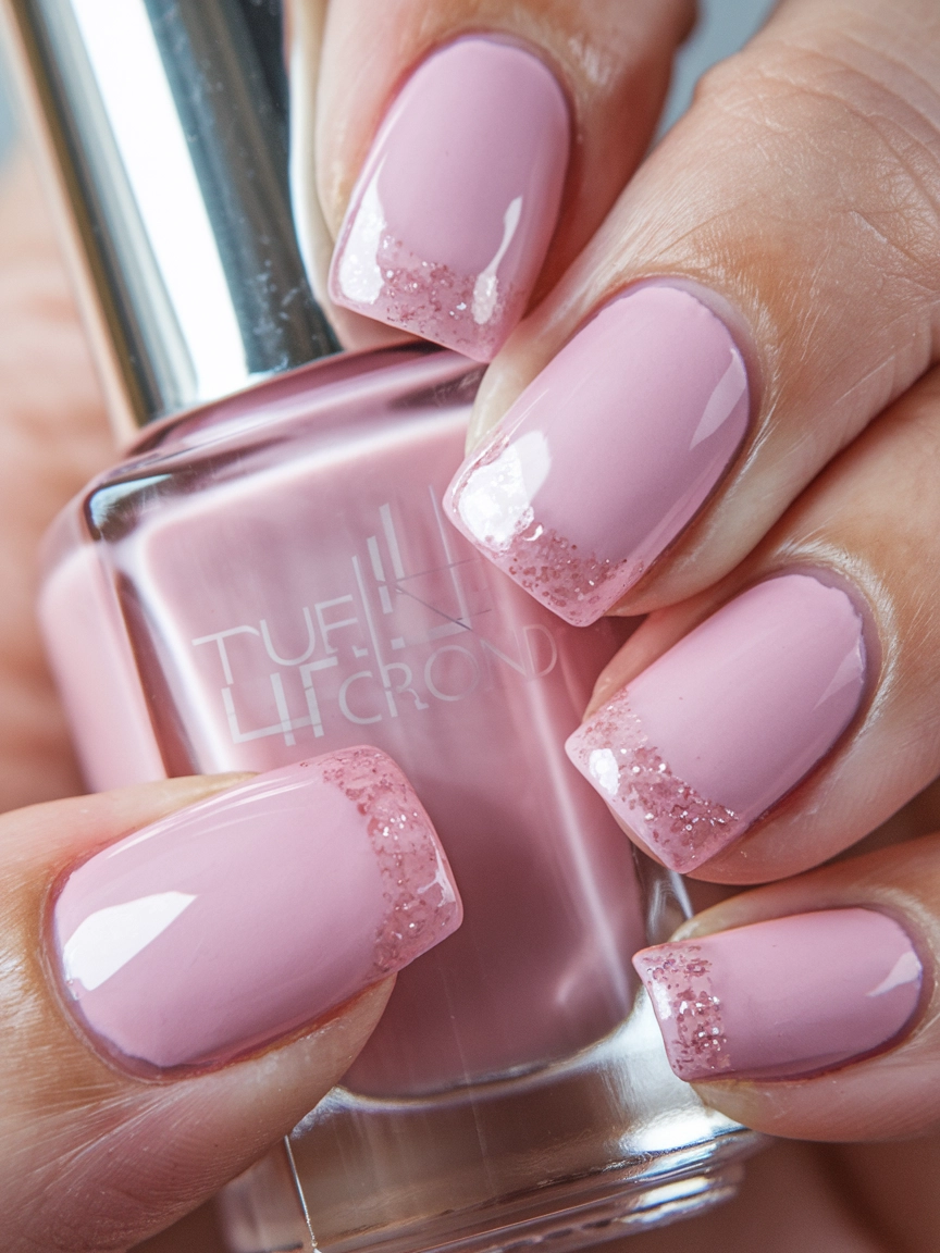 Soft Pink Jelly Nails