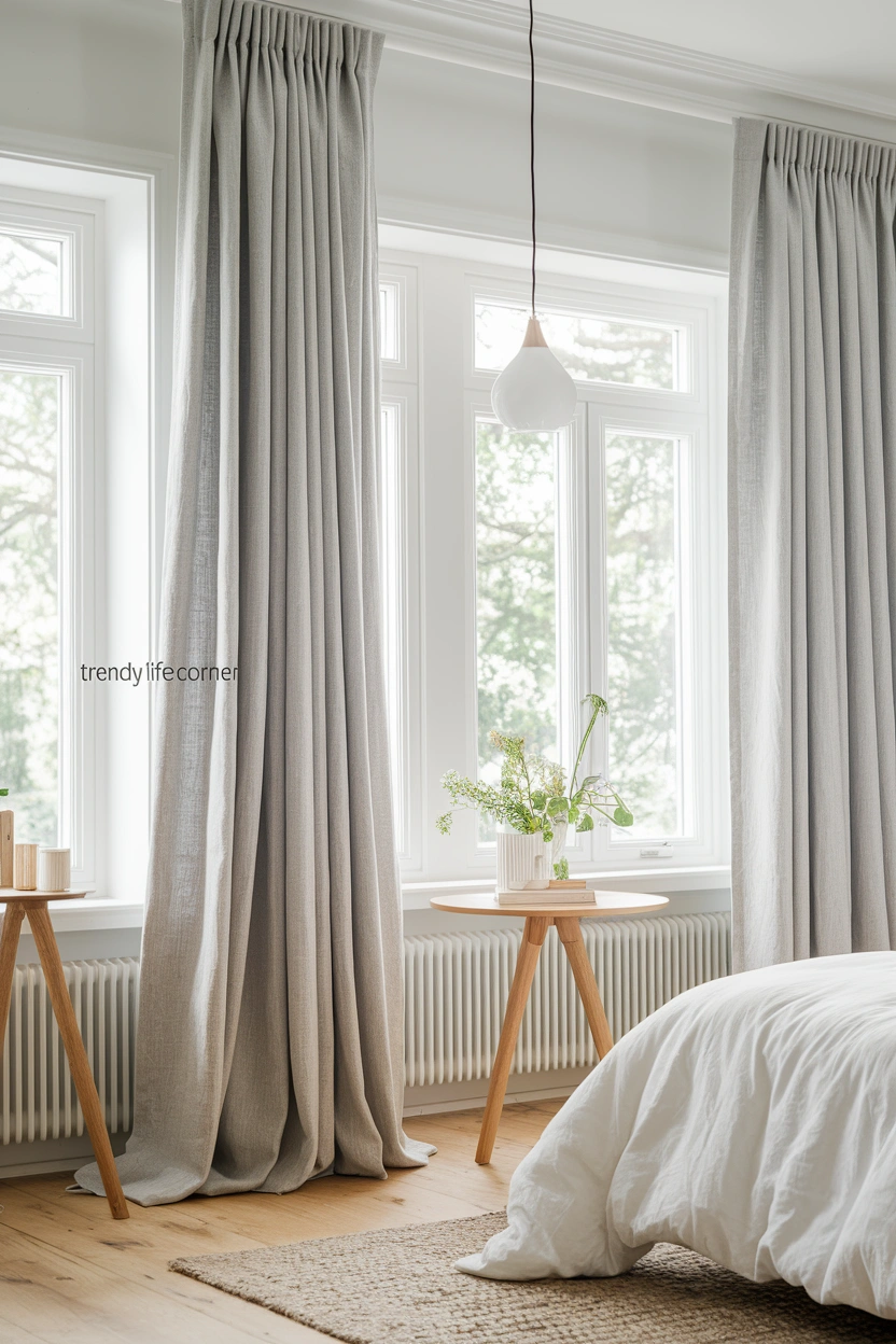 Hang Curtains Higher to Make the Room Feel Bigger