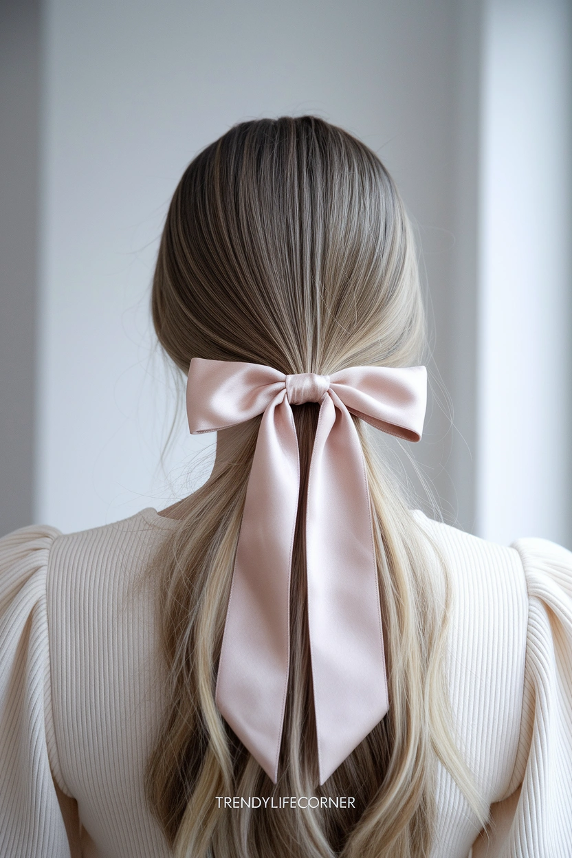 Long Hair with Ribbon Accessories