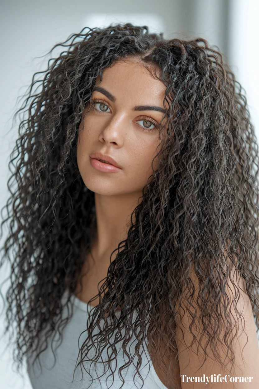 Long Hair with Natural Loose Curls