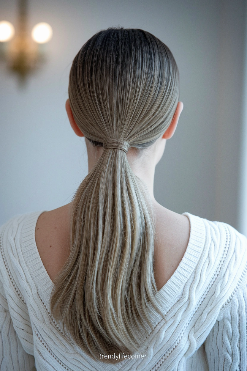 Classic Low Ponytail with a Modern Twist